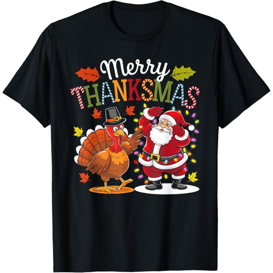 Merry Thanksmas Thanksgiving Christmas, Turkey Santa Dabbing T-Shirt XXXXXL чорний
Merry Thanksmas Thanksgiving Christmas, Turkey Santa Dabbing T-Shirt XXXXXL чорний