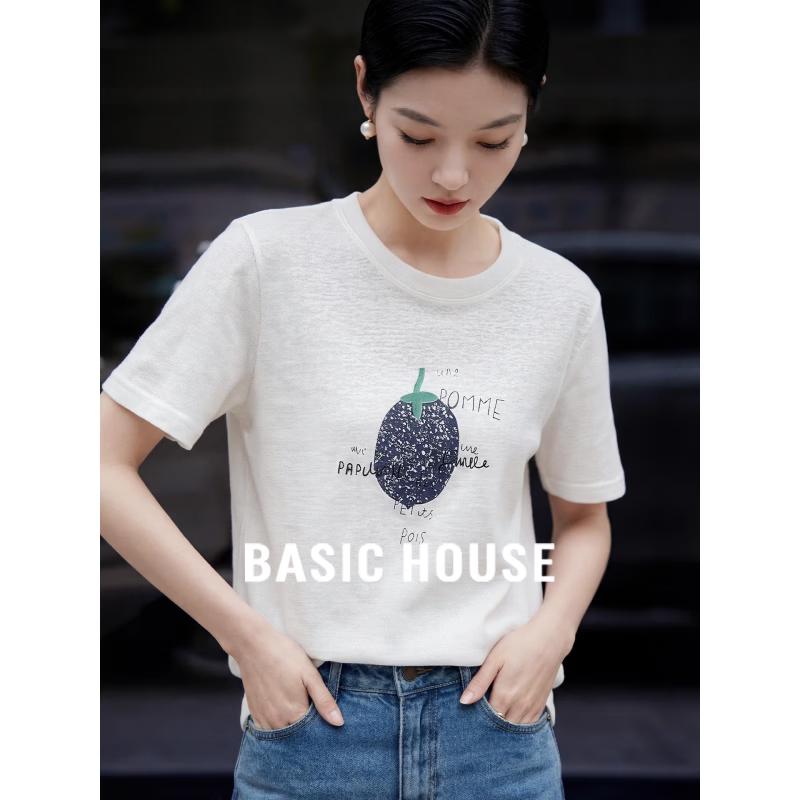 Basic House Women s Round Neck Print Short Sleeve T-shirt One Size
Basic House Women s Round Neck Print Short Sleeve T-shirt One Size