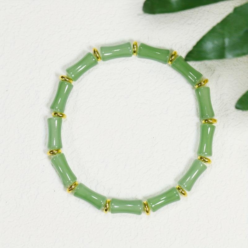 Chinese Style Bamboo Knot Design Elegant Bracelet, Artificial Crystal Beaded Bracelet, Lucky Charm Bracelet for Women зелений
Chinese Style Bamboo Knot Design Elegant Bracelet, Artificial Crystal Beaded Bracelet, Lucky Charm Bracelet for Women зелений