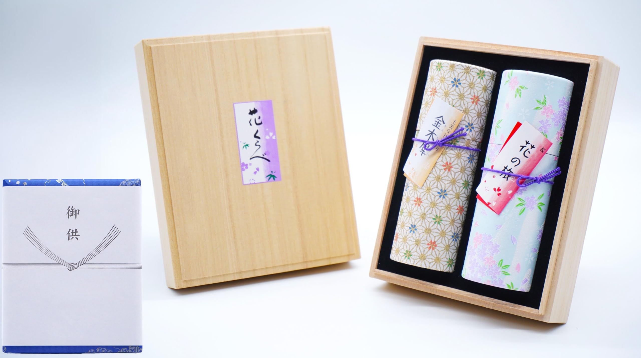 Eirakuya incense sticks, two types of floral scents (red plum and cherry blossom), low smoke, premium paulownia wood box, gift-wrapped with
Eirakuya incense sticks, two types of floral scents (red plum and cherry blossom), low smoke, premium paulownia wood box, gift-wrapped with