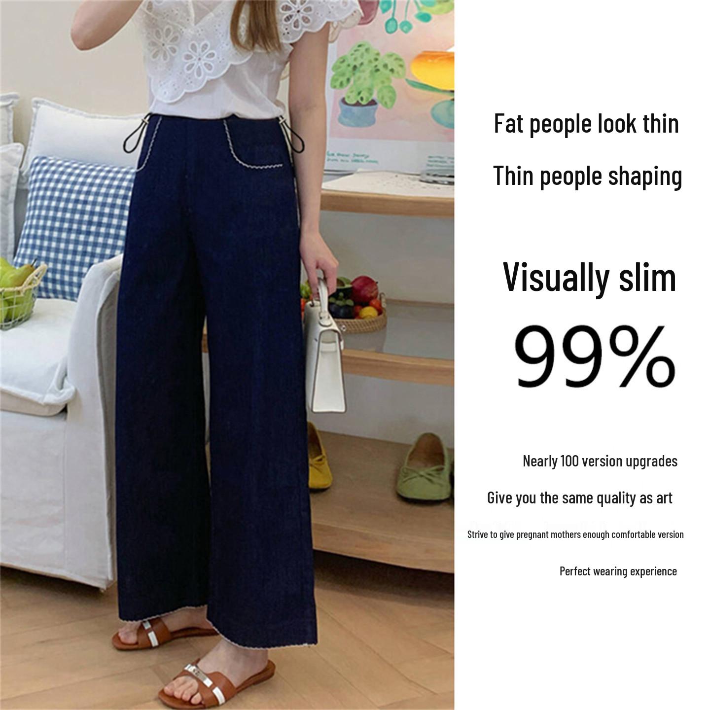 Summer Maternity Wide-Leg Straight Pants: Lightweight, Belly-Friendly, Petite Fit for Pregnancy M темно-синий
Summer Maternity Wide-Leg Straight Pants: Lightweight, Belly-Friendly, Petite Fit for Pregnancy M темно-синий