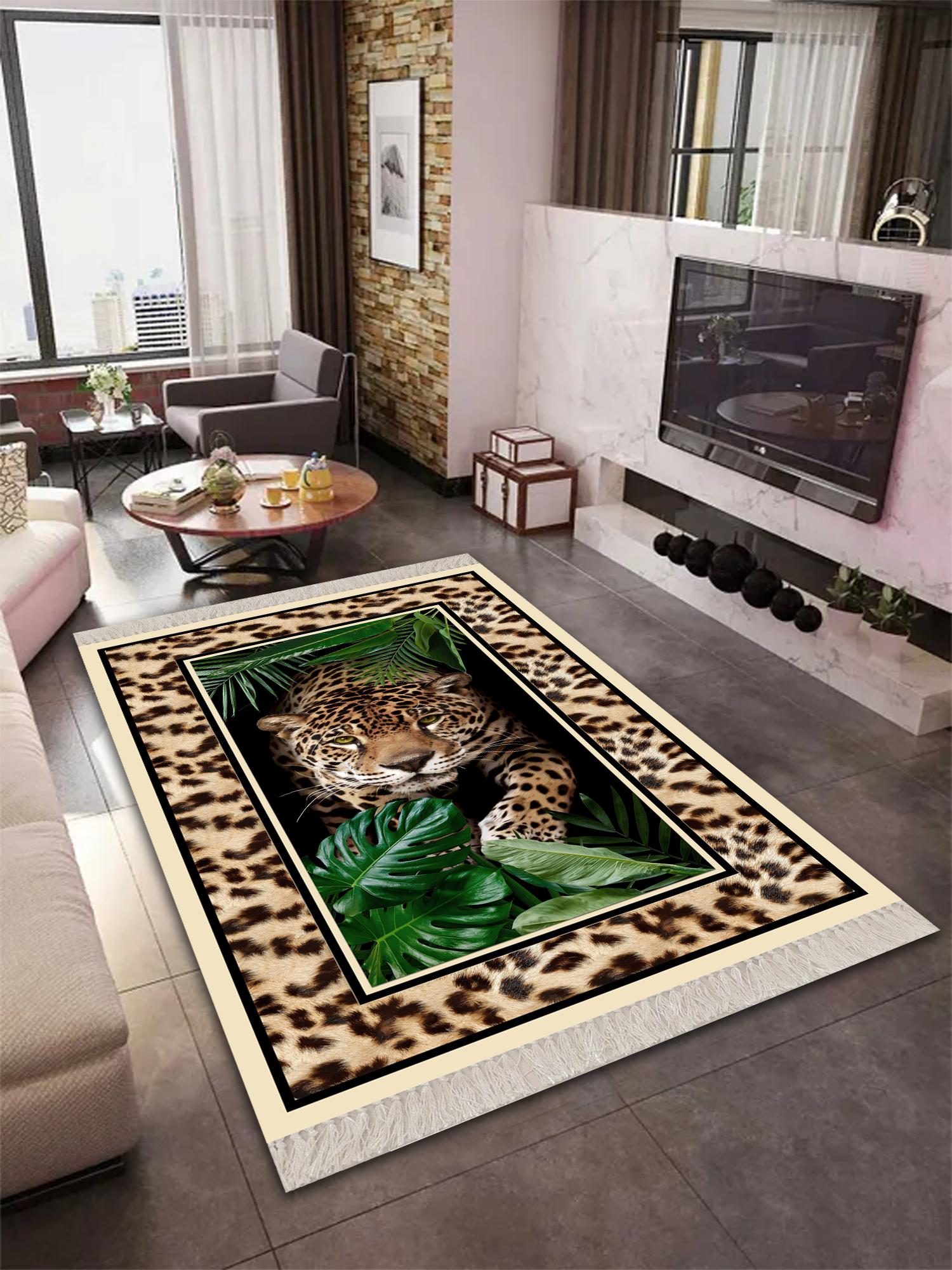 EPeddler Home Современный моющийся нескользящий кожаный коврик с леопардовым узором и бахромой Ковер нового поколения для кухни, гостиной и прихожей 50 x 80
EPeddler Home Современный моющийся нескользящий кожаный коврик с леопардовым узором и бахромой Ковер нового поколения для кухни, гостиной и прихожей 50 x 80