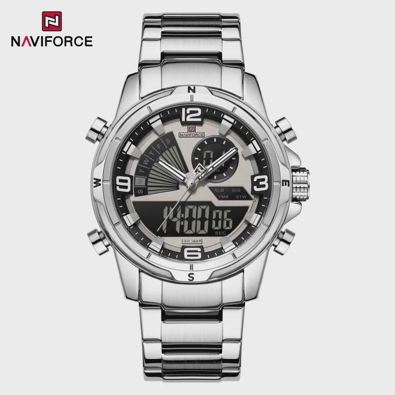 Mens Multifunctional Double-Display Watches Date Stainless Steel Watchband LED Luminous Mode Waterproof Wrist Watch Silver strap білий
Mens Multifunctional Double-Display Watches Date Stainless Steel Watchband LED Luminous Mode Waterproof Wrist Watch Silver strap білий