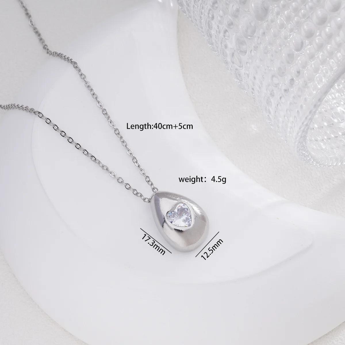 Simple Zircon Heart Star Water Drop Pendant Necklaces for Women Girls Fashion Accessories Stainless Steel Chain Jewelry Gifts
Simple Zircon Heart Star Water Drop Pendant Necklaces for Women Girls Fashion Accessories Stainless Steel Chain Jewelry Gifts
