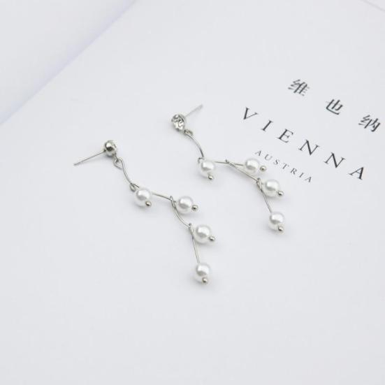 Жемчужные серьги Женские ветки Изгибающийся дизайн Длинные серьги-гвоздики Фея Серьги 
Жемчужные серьги Женские ветки Изгибающийся дизайн Длинные серьги-гвоздики Фея Серьги