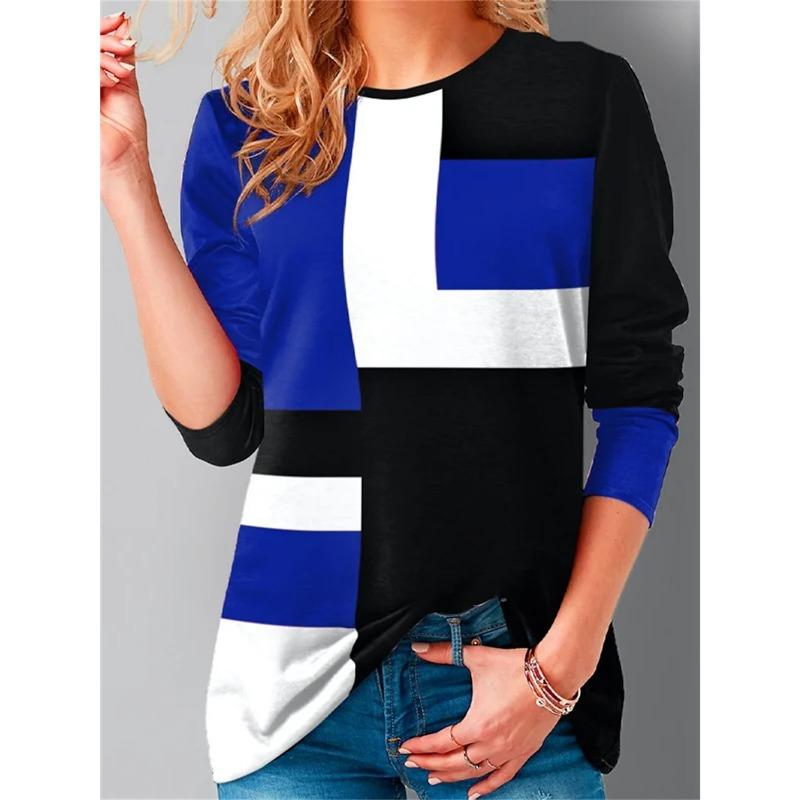 Модні жіночі футболки Толстовка з геометричним принтом, з довгим рукавом, круглим вирізом, звичайного крою, геометричним малюнком, осінь і зима XL
Модні жіночі футболки Толстовка з геометричним принтом, з довгим рукавом, круглим вирізом, звичайного крою, геометричним малюнком, осінь і зима XL