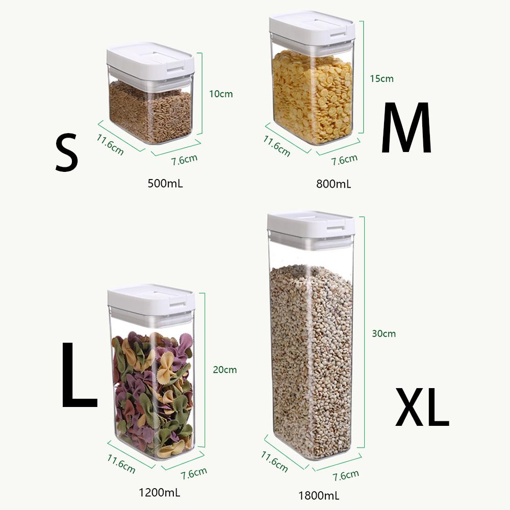 Прозрачная пластиковая банка для хранения с герметичным уплотнением для кухонных закусок, злаков, бобов S чистый
Прозрачная пластиковая банка для хранения с герметичным уплотнением для кухонных закусок, злаков, бобов S чистый