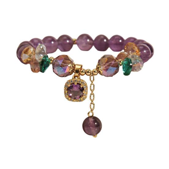 Женский браслет Эргономичный изгиб Удобная посадка Регулируемая удлинительная цепочка Браслет с камнями кубического циркония Дизайн для ношения в несколько рядов Браслет фиолетовый
Женский браслет Эргономичный изгиб Удобная посадка Регулируемая удлинительная цепочка Браслет с камнями кубического циркония Дизайн для ношения в несколько рядов Браслет фиолетовый