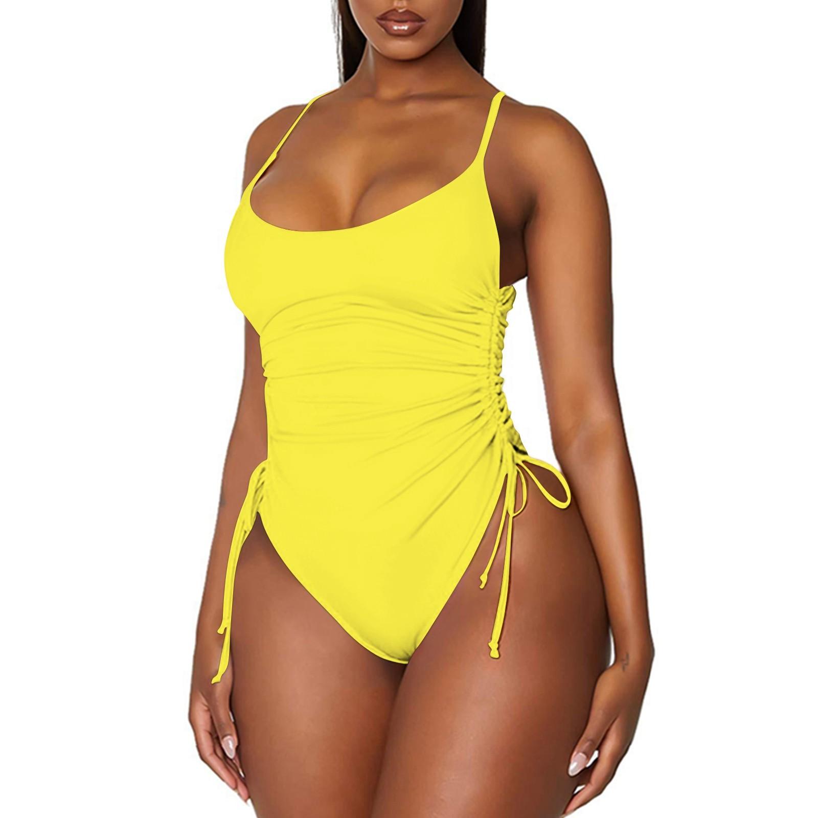 Женская мода сексуальный сплошной цвет цельный бикини пляжный купальник XL жёлтый
Женская мода сексуальный сплошной цвет цельный бикини пляжный купальник XL жёлтый