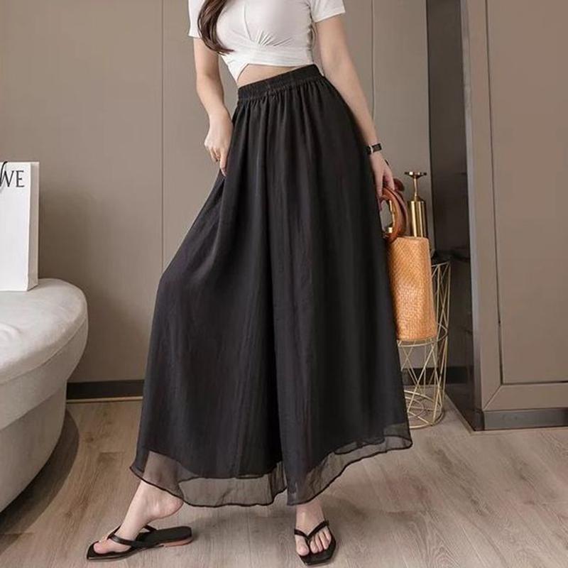 Корейская мода, большие размеры, свободные брюки с эластичной талией, женские, элегантные, повседневные, однотонные, тонкие, с высокой талией, широкие брюки, женский дизайн, шикарные, шифоновые, мешковатые брюки 5XL чёрный
Корейская мода, большие размеры, свободные брюки с эластичной талией, женские, элегантные, повседневные, однотонные, тонкие, с высокой талией, широкие брюки, женский дизайн, шикарные, шифоновые, мешковатые брюки 5XL чёрный