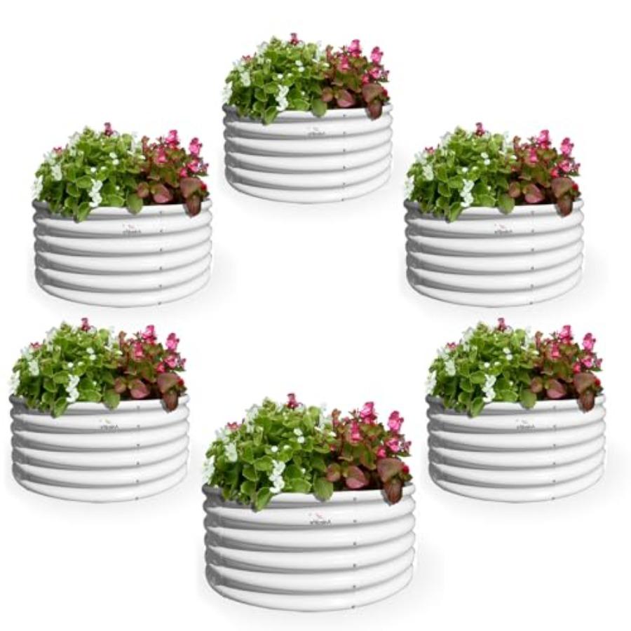 6-Packs 4ft x 18 Tall Round Galvanized Raised Garden Beds Outdoor for Planting Vegetables Flowers Herb Antique White United States
6-Packs 4ft x 18 Tall Round Galvanized Raised Garden Beds Outdoor for Planting Vegetables Flowers Herb Antique White United States