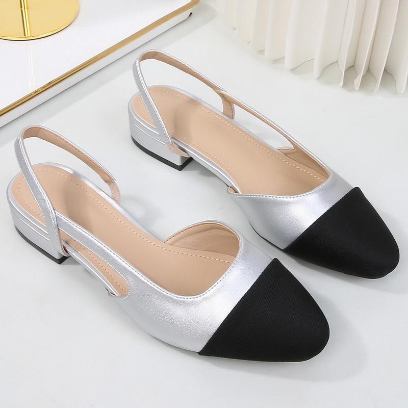 Women Mixed Color Covered Toe Low-heel Sandals Elastic Band Hollow Single Shoes for Daily Outdoor Office Commute Driving Sz32-44 44 срібний
Women Mixed Color Covered Toe Low-heel Sandals Elastic Band Hollow Single Shoes for Daily Outdoor Office Commute Driving Sz32-44 44 срібний