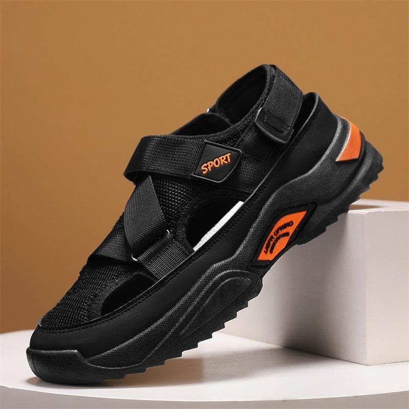 Летние новые мужские туфли, дышащие сандалии с дезодорантом, мужская универсальная обувь для отдыха на открытом воздухе, повседневная спортивная обувь с дырками на толстой подошве 39 чёрный
Летние новые мужские туфли, дышащие сандалии с дезодорантом, мужская универсальная обувь для отдыха на открытом воздухе, повседневная спортивная обувь с дырками на толстой подошве 39 чёрный