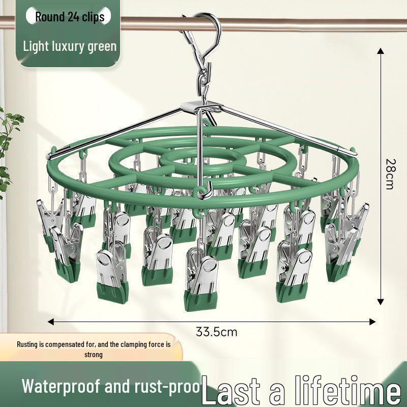 Windproof Multi-Clip Clothes Rack for Underwear and Socks
Windproof Multi-Clip Clothes Rack for Underwear and Socks