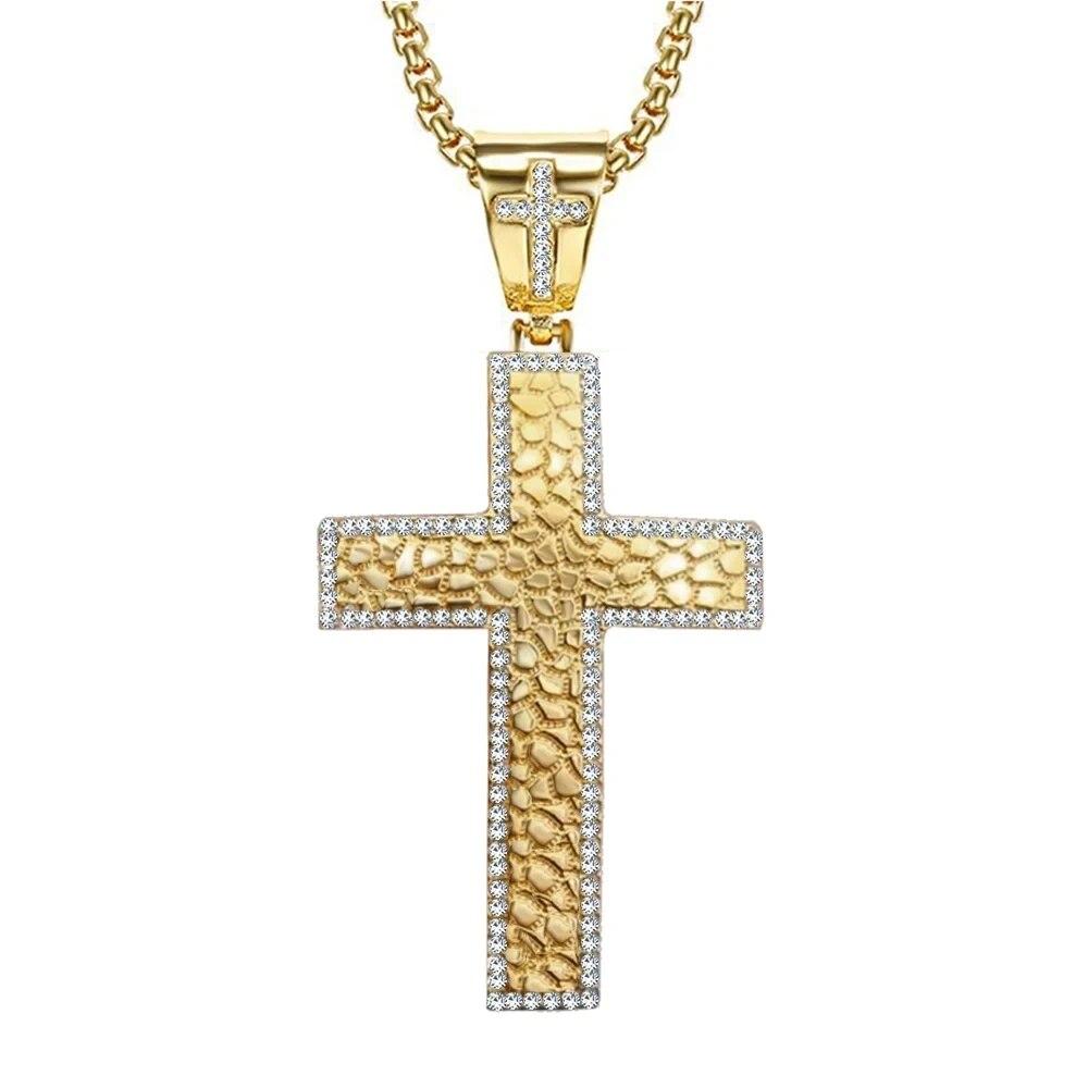 Iced Out CZ Большой Большой Крест Кулон С Цепочкой Золотого Цвета Из Нержавеющей Стали Мужское Ожерелье Хип-Хоп Bling Ювелирные Изделия N1492
Iced Out CZ Большой Большой Крест Кулон С Цепочкой Золотого Цвета Из Нержавеющей Стали Мужское Ожерелье Хип-Хоп Bling Ювелирные Изделия N1492