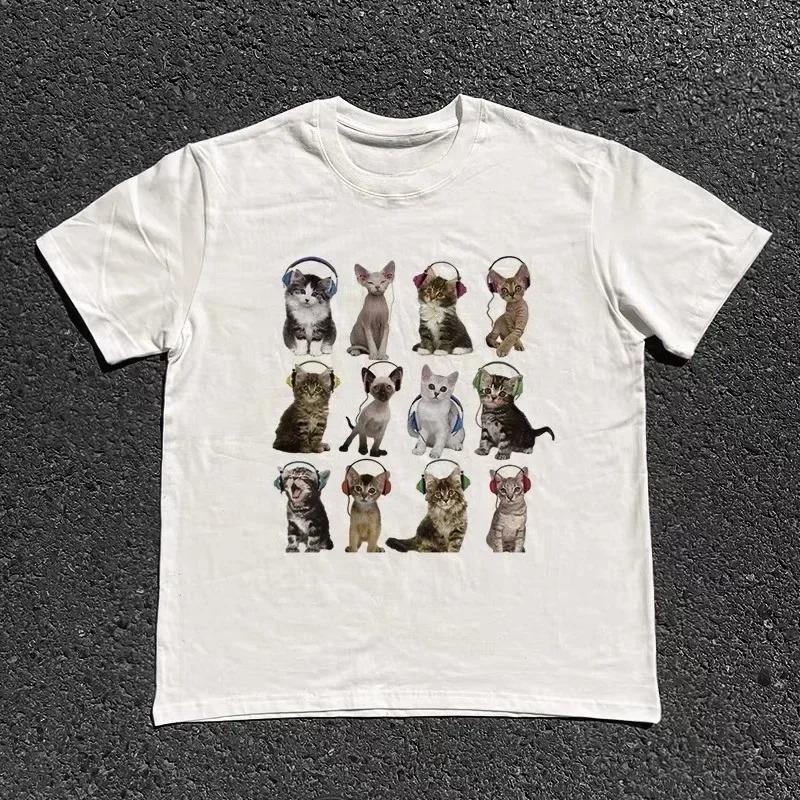 New Womens Tshirt Cat Listen To Music Printed Casual Fashion Short Sleeve Tshirt Soft Comfortable Summer Women Clothing 4XL
New Womens Tshirt Cat Listen To Music Printed Casual Fashion Short Sleeve Tshirt Soft Comfortable Summer Women Clothing 4XL