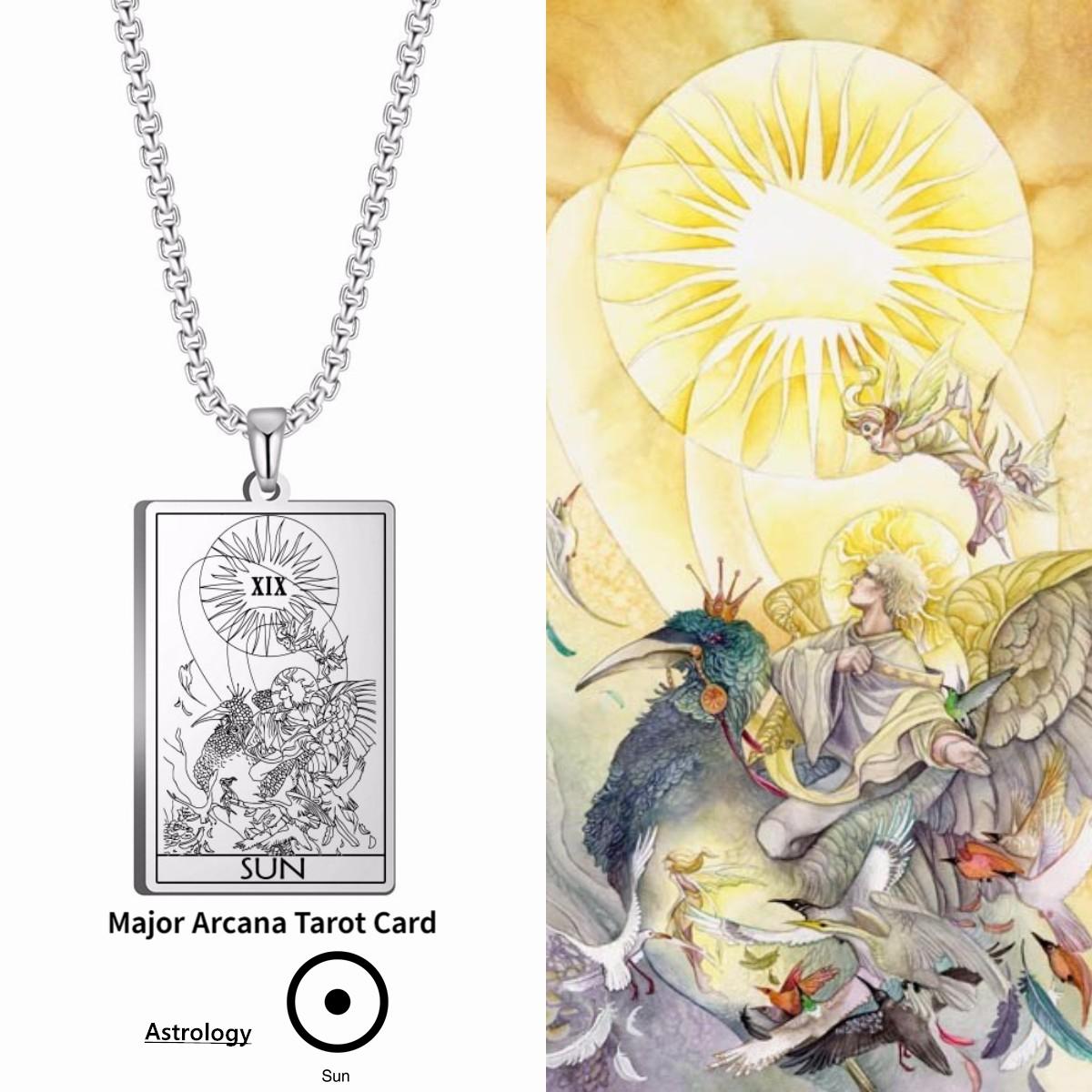22 Major Arcana Tarot Card Pendant Necklaces Vintage Stainless Steel Amulet Necklaces Witchcraft Accessories Jewelry Gift Zodiac 60CM LINK CHAIN
22 Major Arcana Tarot Card Pendant Necklaces Vintage Stainless Steel Amulet Necklaces Witchcraft Accessories Jewelry Gift Zodiac 60CM LINK CHAIN