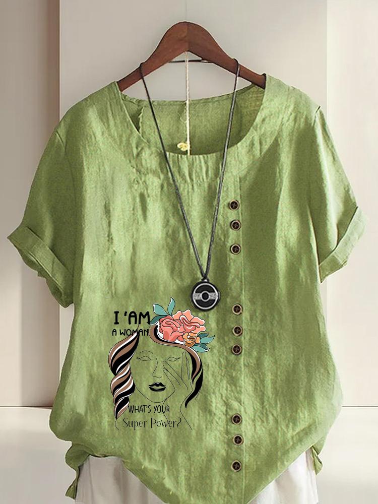 Women s Fashion Ladies Flowers Print Round Neck Short Sleeve T-shirt Casual Cotton Linen Graphic Shirt Leisure Loose Summer Blouse Tops 5XL зелений
Women s Fashion Ladies Flowers Print Round Neck Short Sleeve T-shirt Casual Cotton Linen Graphic Shirt Leisure Loose Summer Blouse Tops 5XL зелений