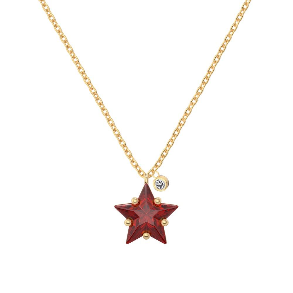 Elegant S925 Sterling Silver Pentagram Necklace with Red Zircon - Versatile Christmas Clavicle Chain for Women 925 Silver
Elegant S925 Sterling Silver Pentagram Necklace with Red Zircon - Versatile Christmas Clavicle Chain for Women 925 Silver