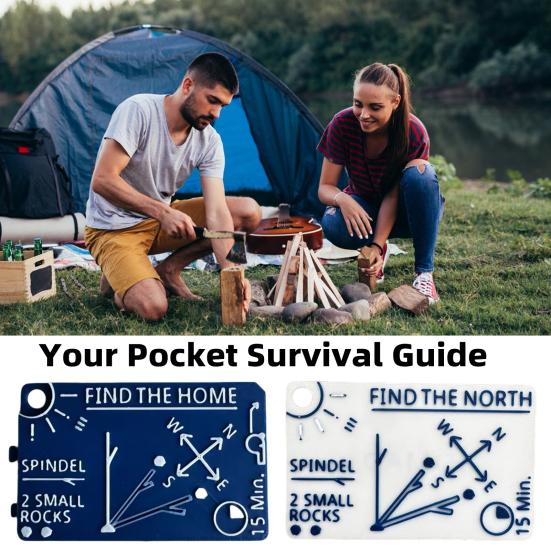1/2Pcs Pocket Survival Guide Card Easy Read Portable Lightweight Outdoor Travel Camping Hunting Hiking Light Shadow Star Navigation Card Tools A
1/2Pcs Pocket Survival Guide Card Easy Read Portable Lightweight Outdoor Travel Camping Hunting Hiking Light Shadow Star Navigation Card Tools A
