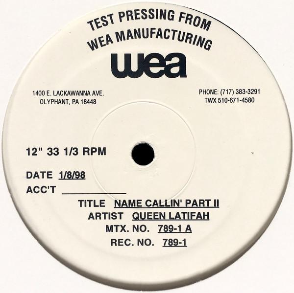 12inch Record QUEEN LATIFAH - Name Callin Part II 7891 WEA 1998 US Rap & Hip-Hop/R&B Used
12inch Record QUEEN LATIFAH - Name Callin Part II 7891 WEA 1998 US Rap & Hip-Hop/R&B Used