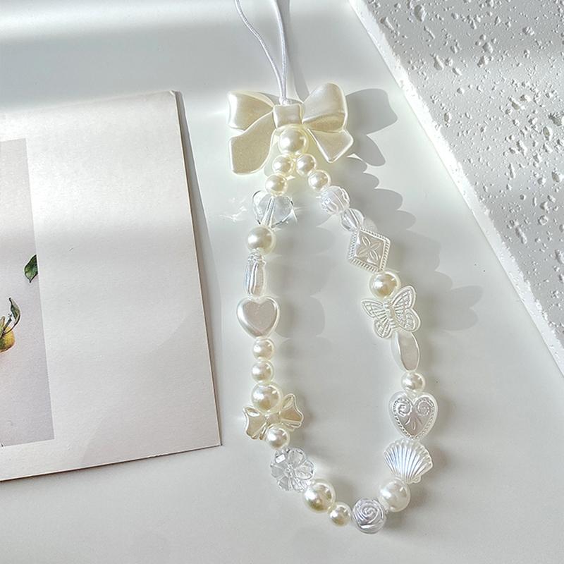 Korean Cute Sweet Butterfly Heart Bow Beaded Phone Chain Charm Lanyard For iPhone Samsung Universal Accessories Jewelry Pendant
Korean Cute Sweet Butterfly Heart Bow Beaded Phone Chain Charm Lanyard For iPhone Samsung Universal Accessories Jewelry Pendant