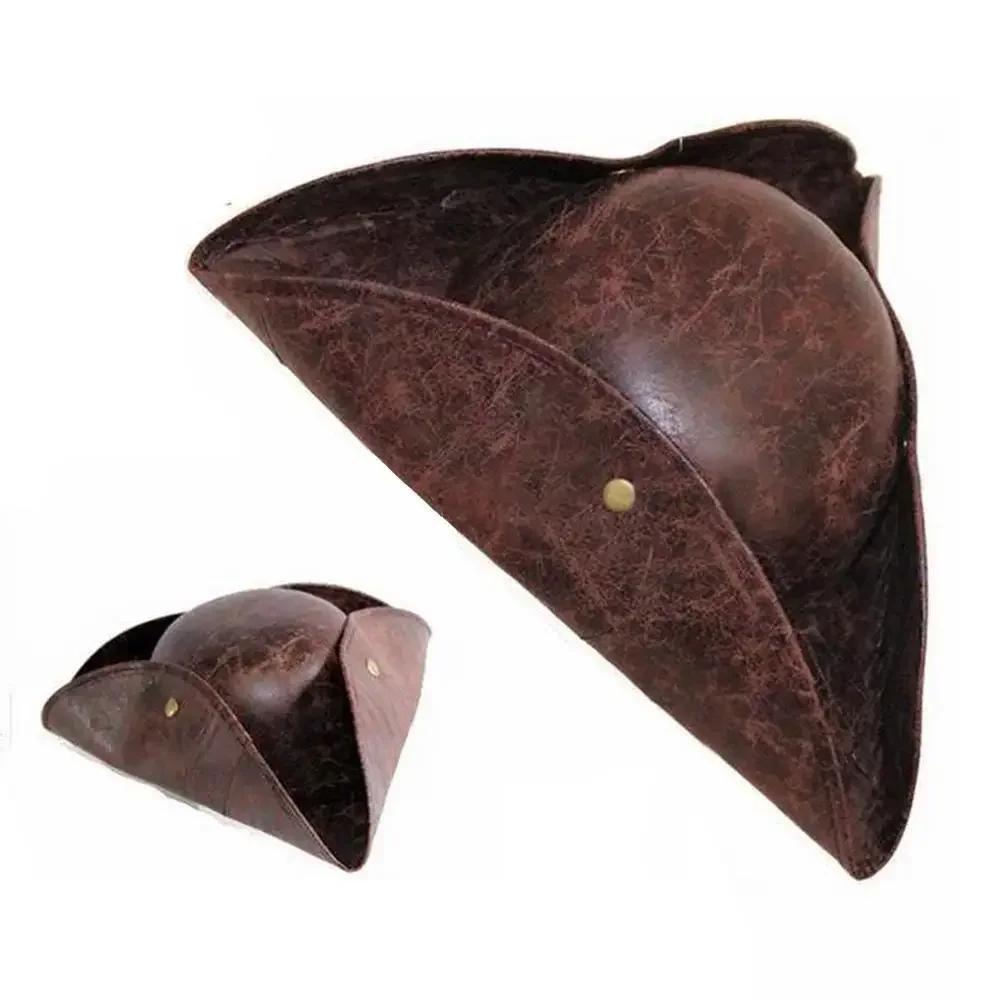 Faux Leather Pirate Hat Brown Captain Hat Vintage Button Masquerade Party Cosplay Costume Hat For Men Women Photography Props коричневый
Faux Leather Pirate Hat Brown Captain Hat Vintage Button Masquerade Party Cosplay Costume Hat For Men Women Photography Props коричневый