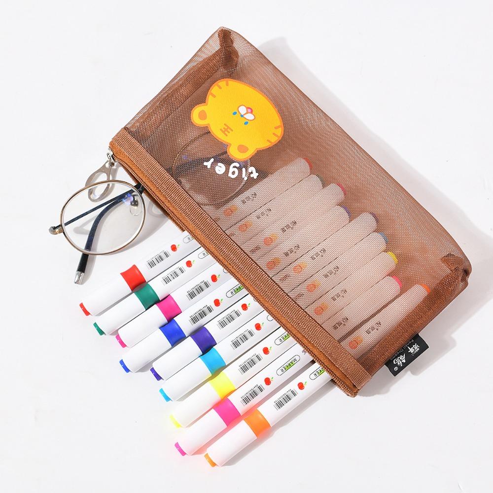 Large-Capacity Mesh Pencil Bag Transparent Transparent Stationery Bag Storage Bag Kids Style 1
Large-Capacity Mesh Pencil Bag Transparent Transparent Stationery Bag Storage Bag Kids Style 1