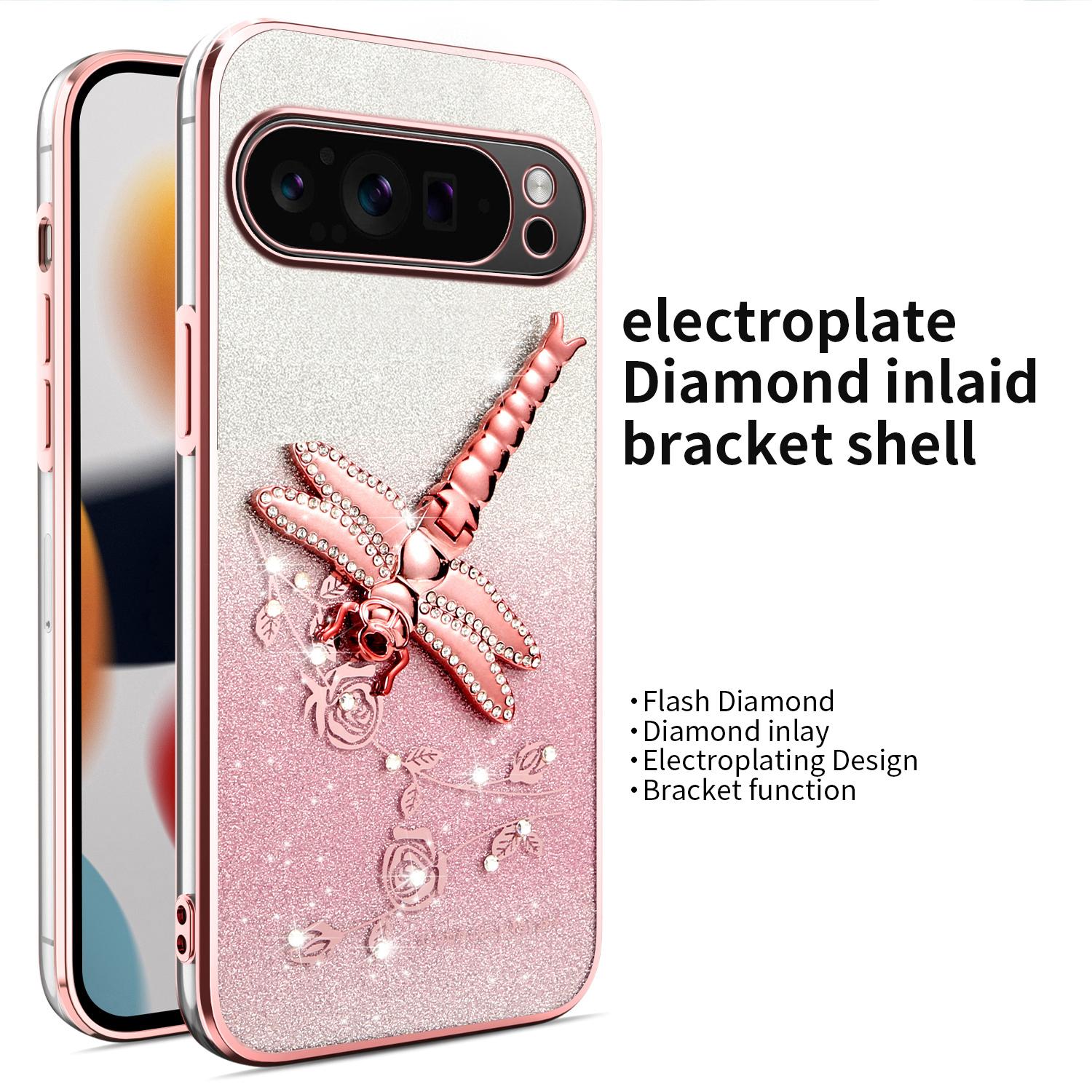 KADEM For Google Pixel 10 Pro XL Case Dragonfly Kickstand TPU Flowers Glitter Phone Cover Blue
KADEM For Google Pixel 10 Pro XL Case Dragonfly Kickstand TPU Flowers Glitter Phone Cover Blue