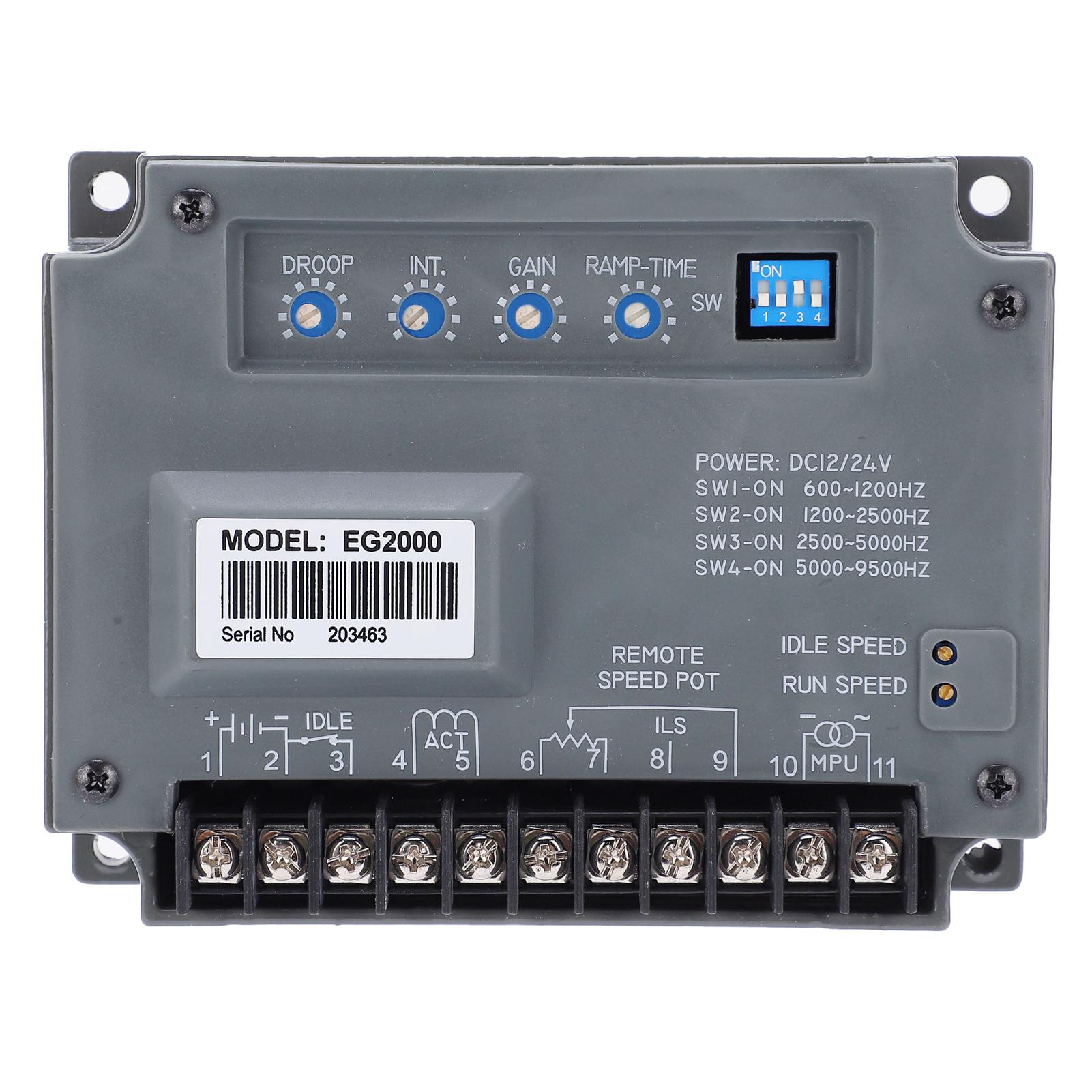 Engine Speed Controller Electronic Governor Diesel Generator Control Regulator EG2000 1224VDC
Engine Speed Controller Electronic Governor Diesel Generator Control Regulator EG2000 1224VDC