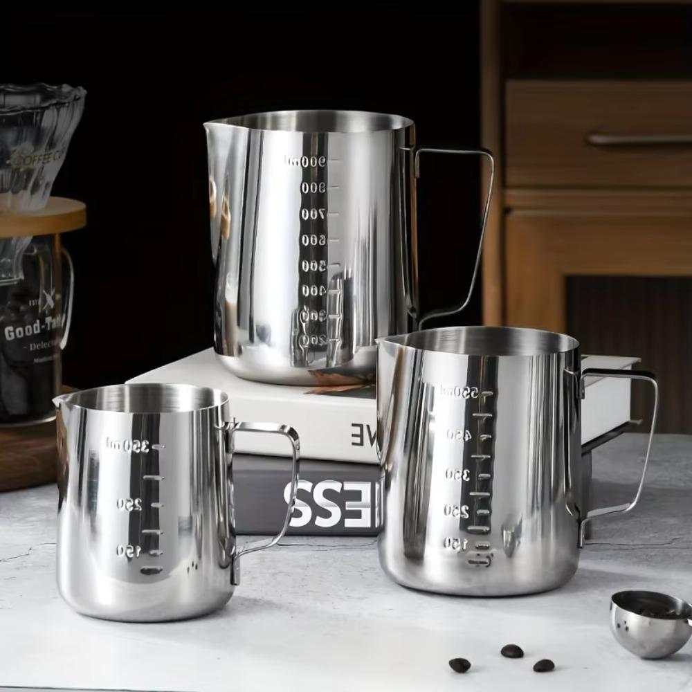 with Scale Latte Art Cup Stainless Steel Measuring Cups Multifunctional Milk Frothing Jug Barista 350ml
with Scale Latte Art Cup Stainless Steel Measuring Cups Multifunctional Milk Frothing Jug Barista 350ml