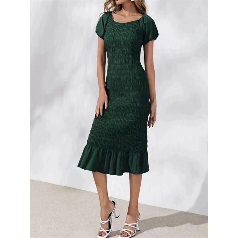 Export Single Lady Stylish Fashion Elastic Puff Short Sleeve Waist Tight Hip Bag Temperament and Beautiful Elegance White Dress Green M
Export Single Lady Stylish Fashion Elastic Puff Short Sleeve Waist Tight Hip Bag Temperament and Beautiful Elegance White Dress Green M