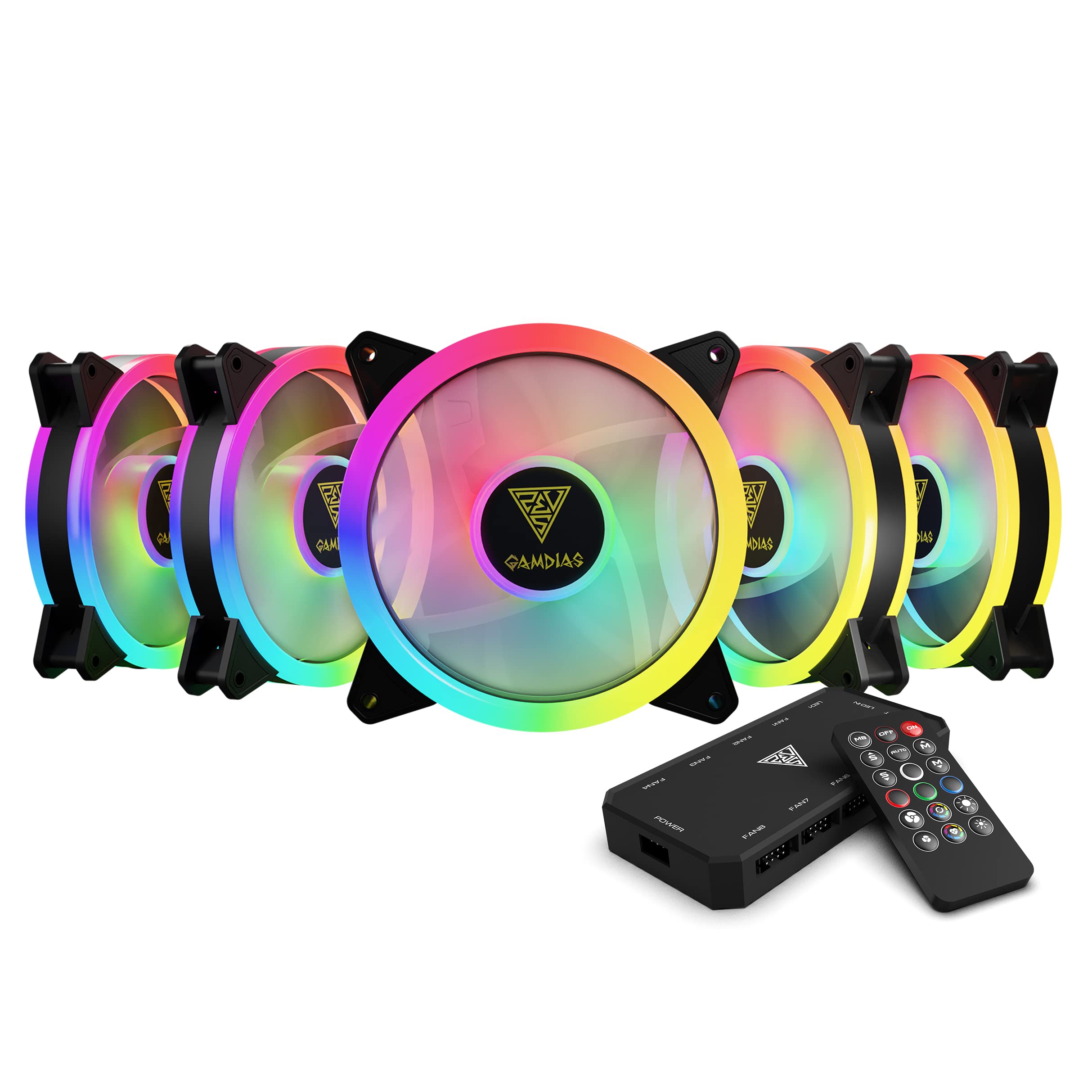 GAMDIAS 120 мм ARGB Вентилятор корпусу комп’ютера 5 упаковок RGB-концентратор вентиляторів корпусу з адресацією та дистанційним керуванням підтримує до 8 вентиляторів 2 смуги Синхронізація материнської плати 56CFM
GAMDIAS 120 мм ARGB Вентилятор корпусу комп’ютера 5 упаковок RGB-концентратор вентиляторів корпусу з адресацією та дистанційним керуванням підтримує до 8 вентиляторів 2 смуги Синхронізація материнської плати 56CFM