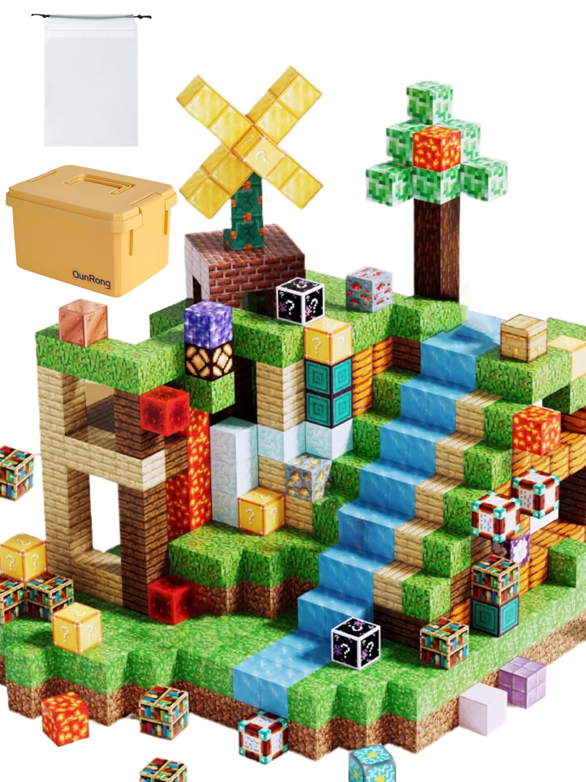 AAGWW Магнитные строительные блоки, набор из 118 штук, 2 см, случайный масштаб, включает 12 фигурок персонажей, сумку для хранения и ведро для хранения. Магнитные игрушки
AAGWW Магнитные строительные блоки, набор из 118 штук, 2 см, случайный масштаб, включает 12 фигурок персонажей, сумку для хранения и ведро для хранения. Магнитные игрушки