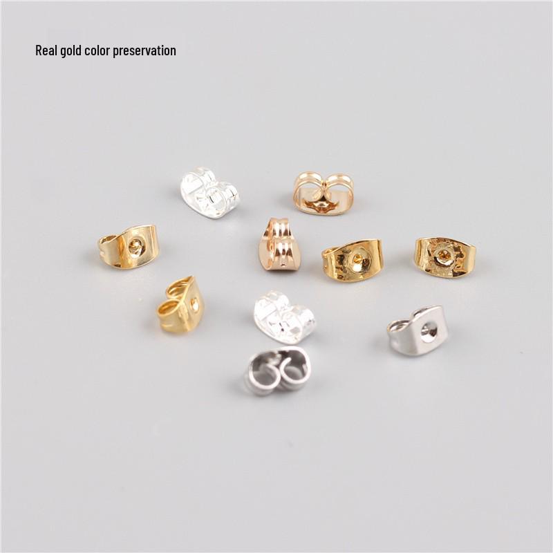 18K/14K Color-Preserving Butterfly Earring Backs, Non-Slip Copper-Plated Ear Nuts for DIY Square Studs Platinum 50 pieces
18K/14K Color-Preserving Butterfly Earring Backs, Non-Slip Copper-Plated Ear Nuts for DIY Square Studs Platinum 50 pieces
