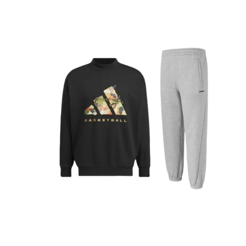 Adidas Basketball Logo Pattern Pullover Long Sleeve Cuffed Pants Casual Sports Suit Unisex suit JX9404+JE3497 S
Adidas Basketball Logo Pattern Pullover Long Sleeve Cuffed Pants Casual Sports Suit Unisex suit JX9404+JE3497 S