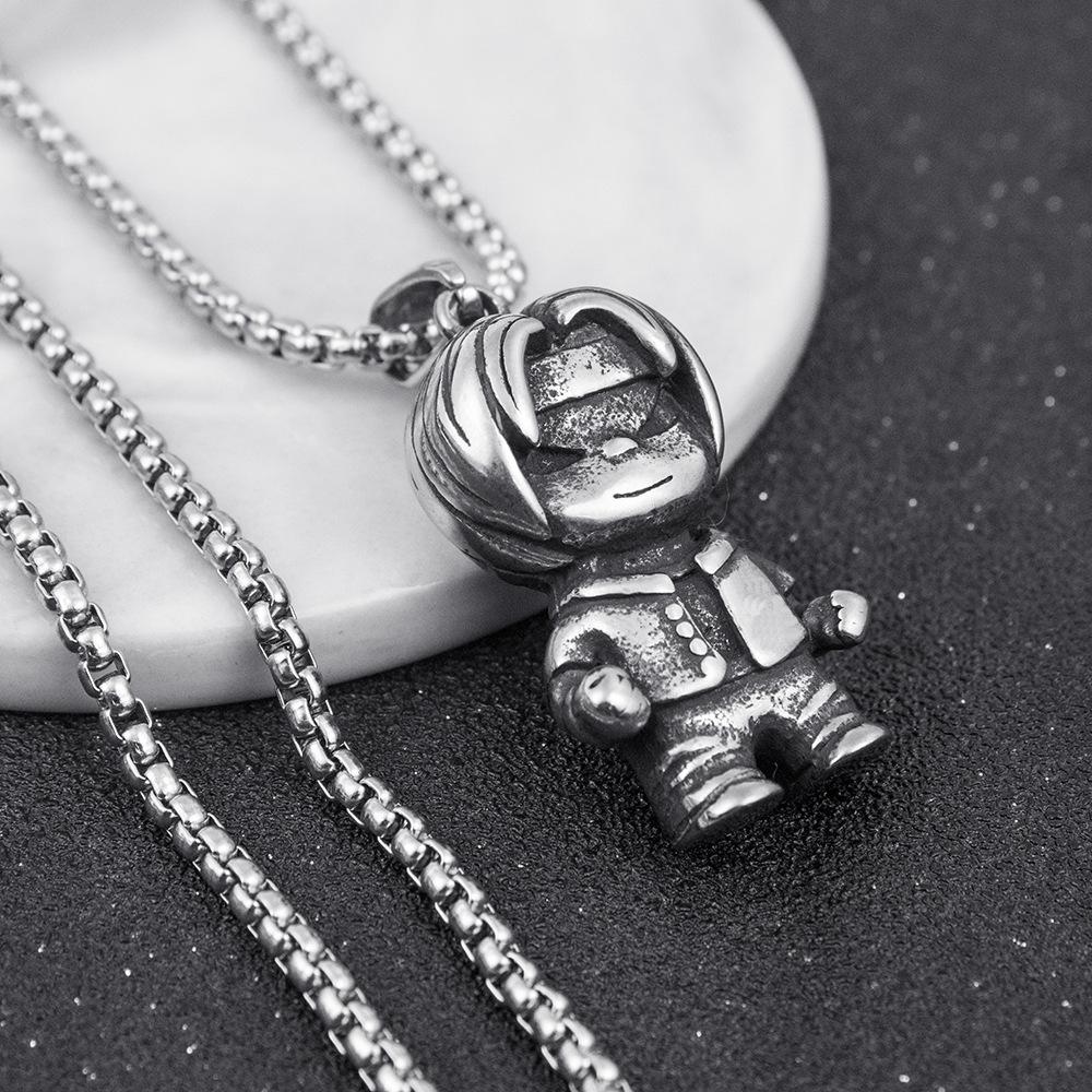 Cartoon Man Robot Character Titanium Steel Men s Necklace Jewelry ,A Gift for My Boyfriend 4*2.5CM
Cartoon Man Robot Character Titanium Steel Men s Necklace Jewelry ,A Gift for My Boyfriend 4*2.5CM