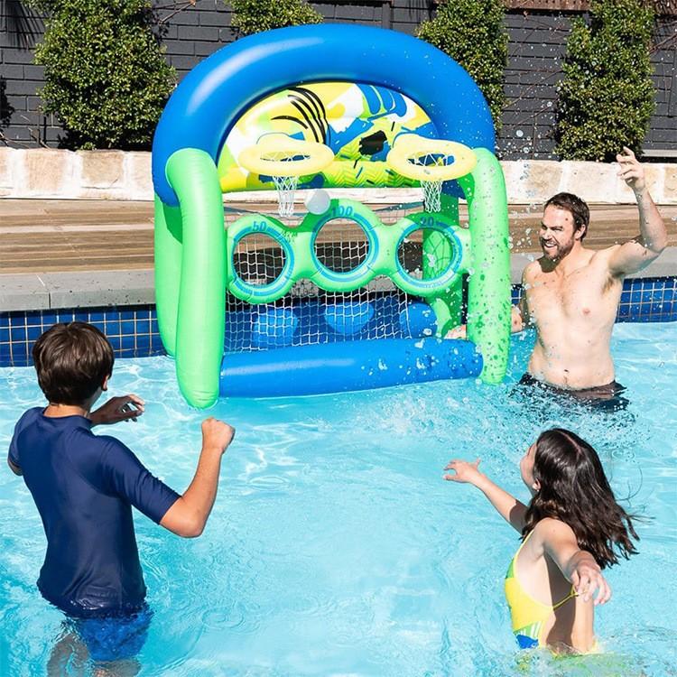 Inflatable Basketball Hoop & Volleyball Set Floating Water Sports Toy with Net for Pool Games зелений/синій
Inflatable Basketball Hoop & Volleyball Set Floating Water Sports Toy with Net for Pool Games зелений/синій