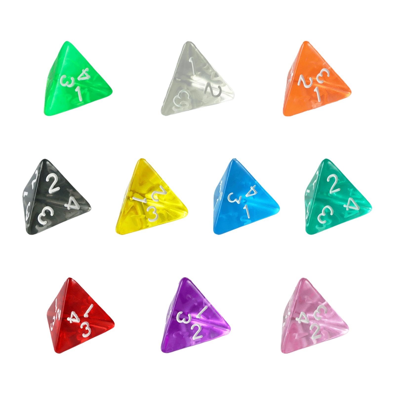 D4 Dice Set Transparent 10pcs Polyhedral DND 4 Sided Dice for Board Game TRPG різнокольоровий
D4 Dice Set Transparent 10pcs Polyhedral DND 4 Sided Dice for Board Game TRPG різнокольоровий