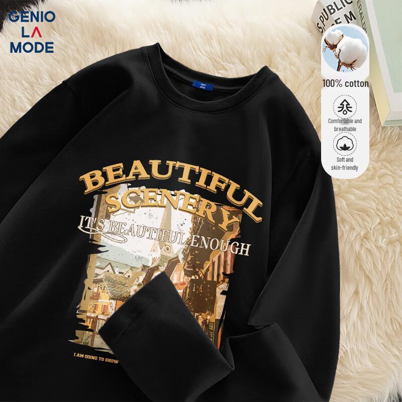 GENIOLAMODE Men s European Arch Print Long Sleeve Cotton Tee M
GENIOLAMODE Men s European Arch Print Long Sleeve Cotton Tee M