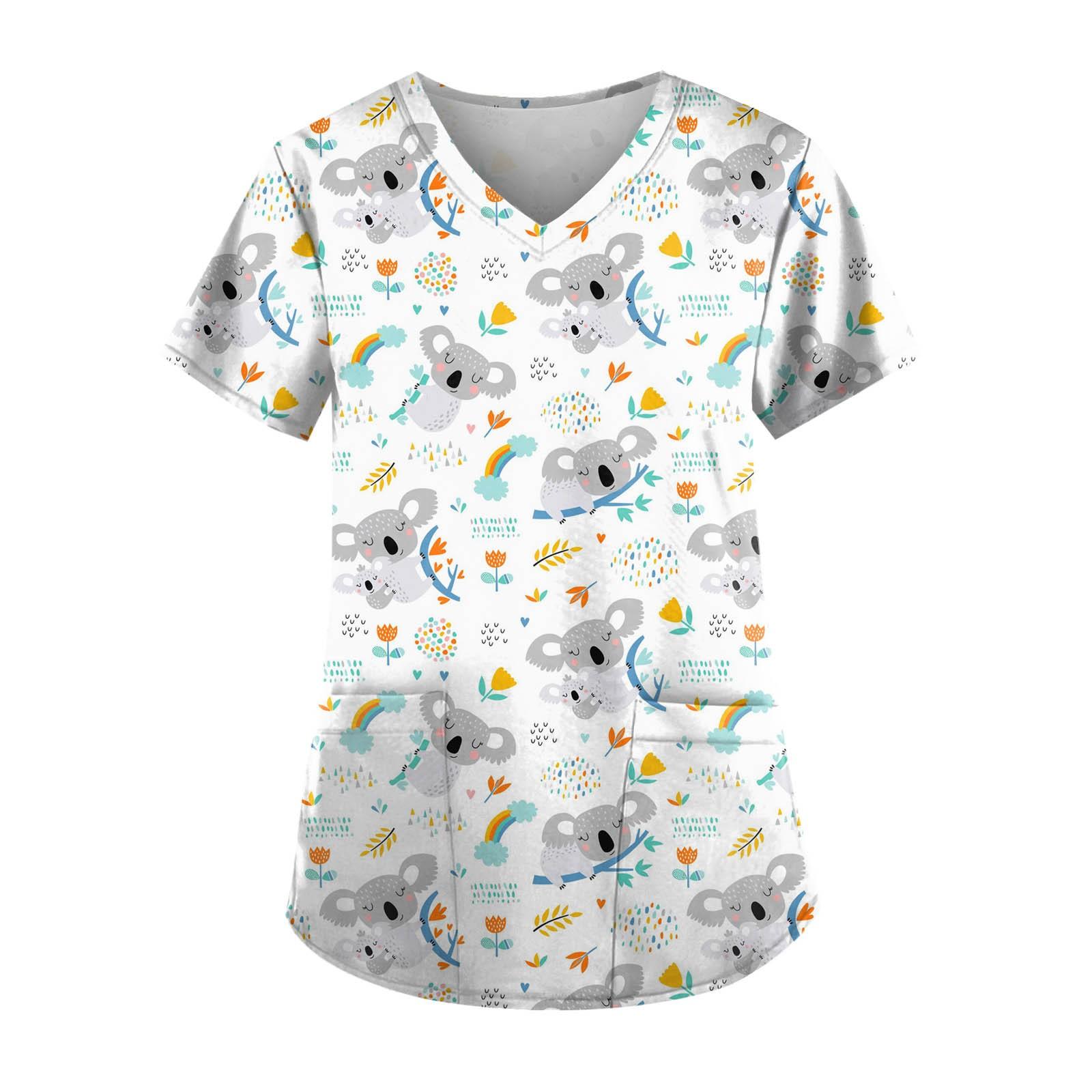 (SU)Женский топ с карманами и карманами с короткими рукавами и V-образным вырезом 
(SU)Женский топ с карманами и карманами с короткими рукавами и V-образным вырезом