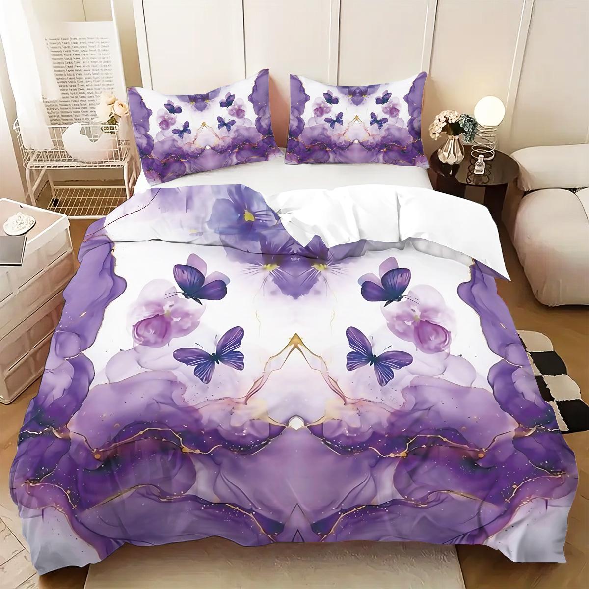 Комплект постельного белья с фиолетовым узором бабочек, 3 предмета, 1*пододеяльник+2*наволочки, подходит для спальни девочек и женщин, подарок на день рождения 264x229cm-US-King
Комплект постельного белья с фиолетовым узором бабочек, 3 предмета, 1*пододеяльник+2*наволочки, подходит для спальни девочек и женщин, подарок на день рождения 264x229cm-US-King