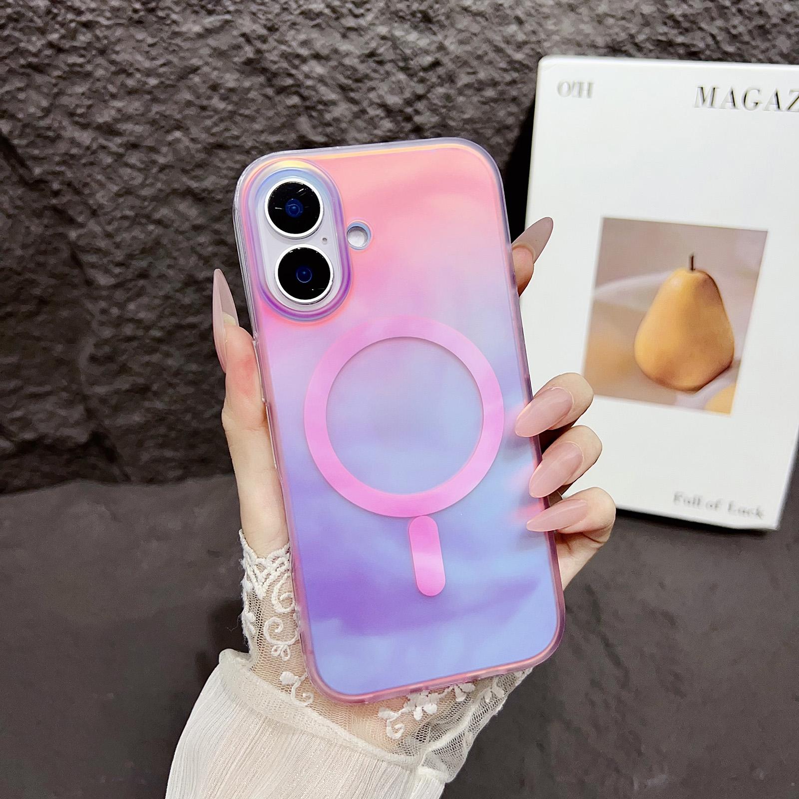 For iPhone 16 Case Compatible with MagSafe Ink Painting IMD PC+TPU Phone Cover Pink
For iPhone 16 Case Compatible with MagSafe Ink Painting IMD PC+TPU Phone Cover Pink