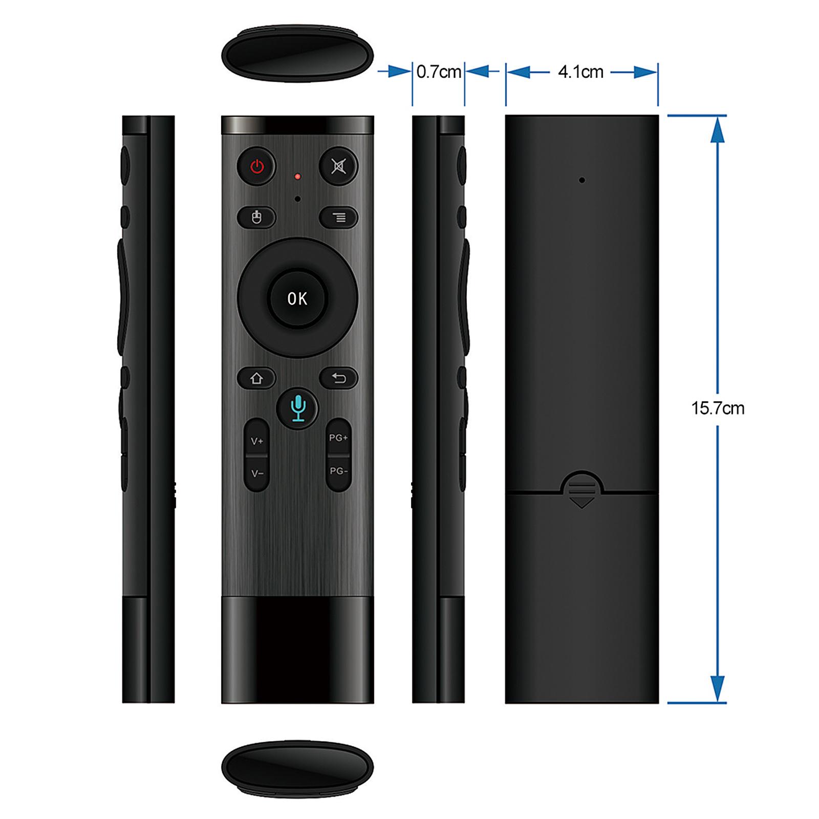 2.4G Wireless Remote Control with USB Receiver Voice Input for TV Box HTPC PC Projector Black
2.4G Wireless Remote Control with USB Receiver Voice Input for TV Box HTPC PC Projector Black