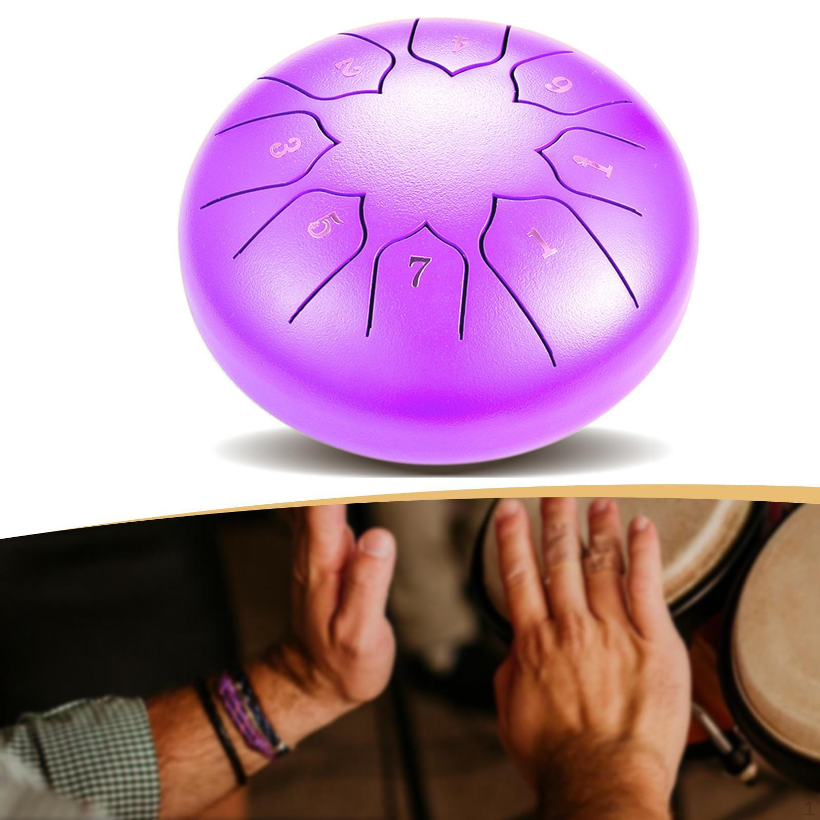 Хэнд Пэн Барабан Развивающая игрушка 6 дюймов 8 тонов Перкуссионный инструмент для медитации Музыкальный фиолетовый
Хэнд Пэн Барабан Развивающая игрушка 6 дюймов 8 тонов Перкуссионный инструмент для медитации Музыкальный фиолетовый