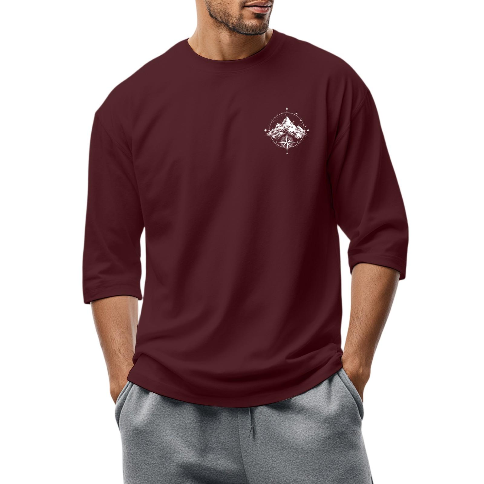 Men S Round Neck Three-Quarters Sleeve Top Casual Fashion T-Shirt S винний
Men S Round Neck Three-Quarters Sleeve Top Casual Fashion T-Shirt S винний