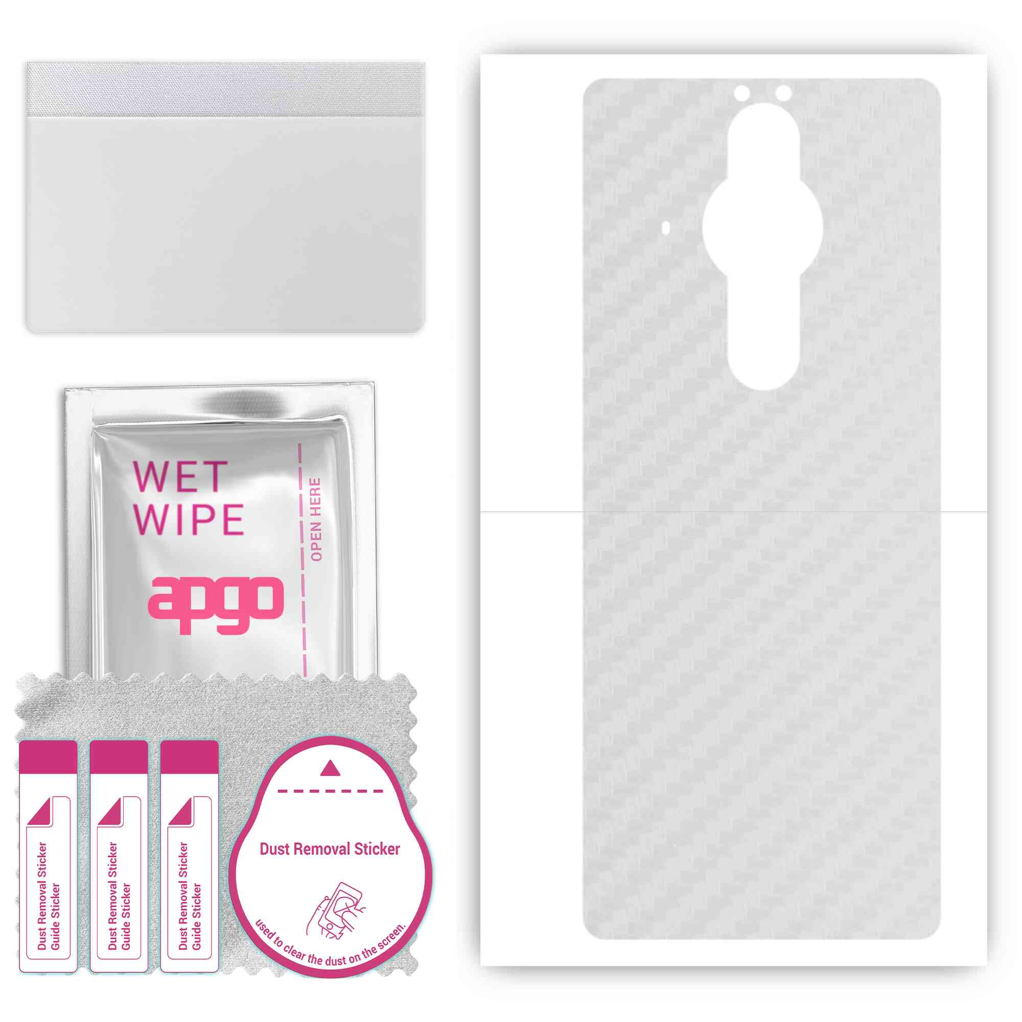 apgo Protective Skin Sticker for the back compatible with Sony Xperia PRO, Wrap Film, Foil, Vinyl - Pattern Transparent Carbon
apgo Protective Skin Sticker for the back compatible with Sony Xperia PRO, Wrap Film, Foil, Vinyl - Pattern Transparent Carbon