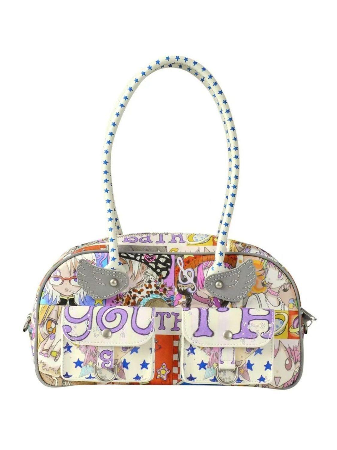 Light Asian Style Printed Wings Boston Bag
Light Asian Style Printed Wings Boston Bag