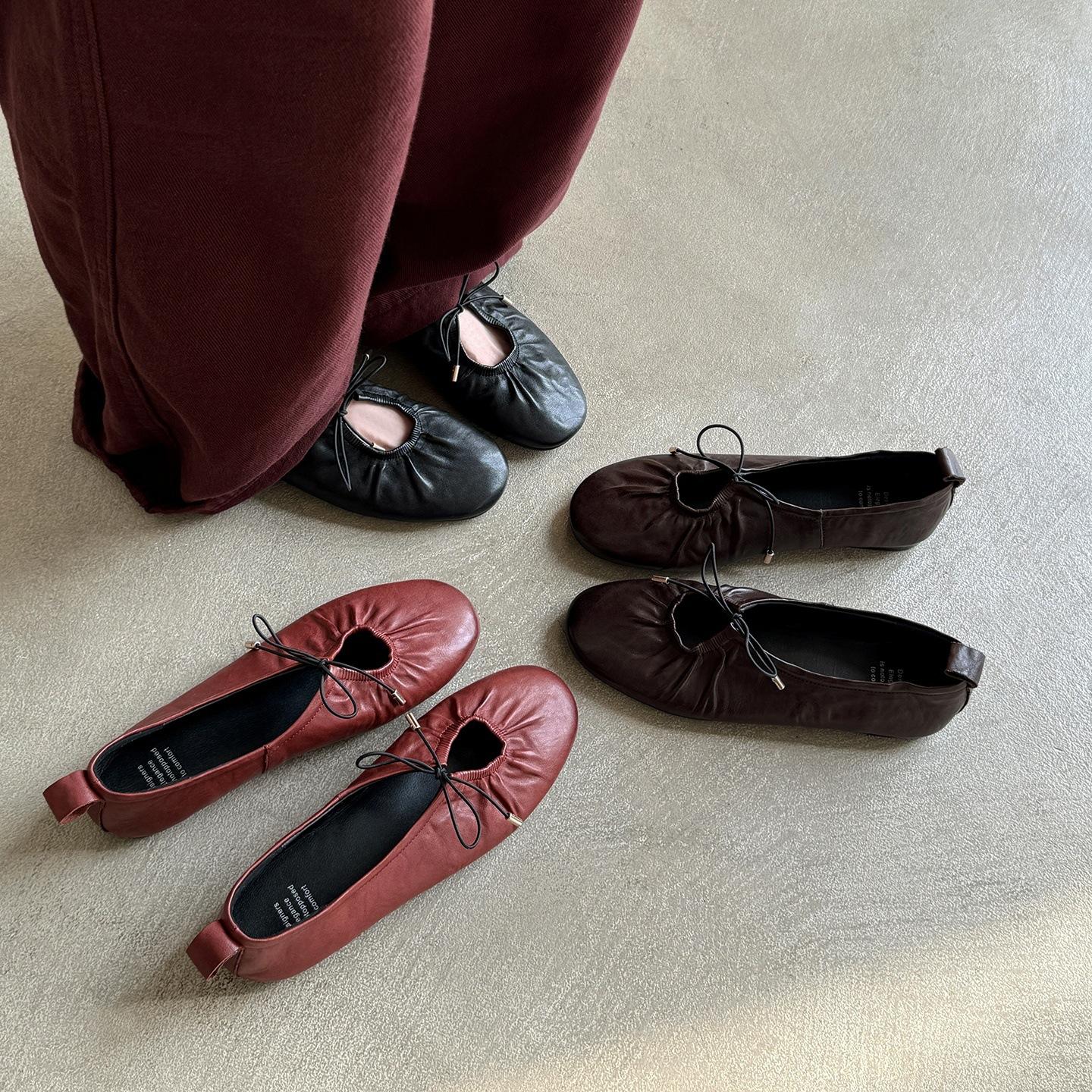 Grandma Shoes Series~ 2025 Leather Light Mouth Single Shoes Casual Pleated Bow Ballet Shoes Commuter Small Leather Shoes 40 коричневый
Grandma Shoes Series~ 2025 Leather Light Mouth Single Shoes Casual Pleated Bow Ballet Shoes Commuter Small Leather Shoes 40 коричневый
