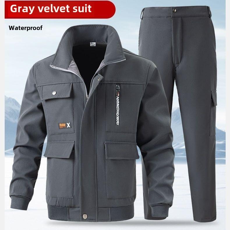 Плюс оксамитова потовщена осіння та зимова куртка Чоловічий костюм Вітрозахисний, теплий і морозостійкий костюм S
Плюс оксамитова потовщена осіння та зимова куртка Чоловічий костюм Вітрозахисний, теплий і морозостійкий костюм S